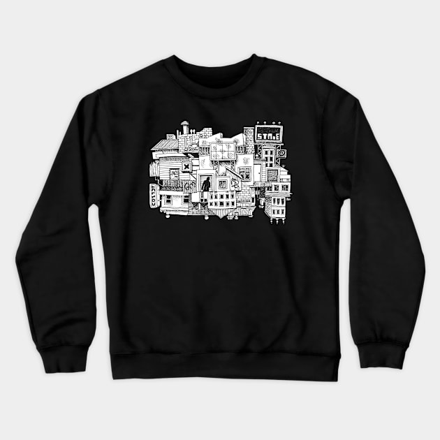 This town inverse Crewneck Sweatshirt by awcomix